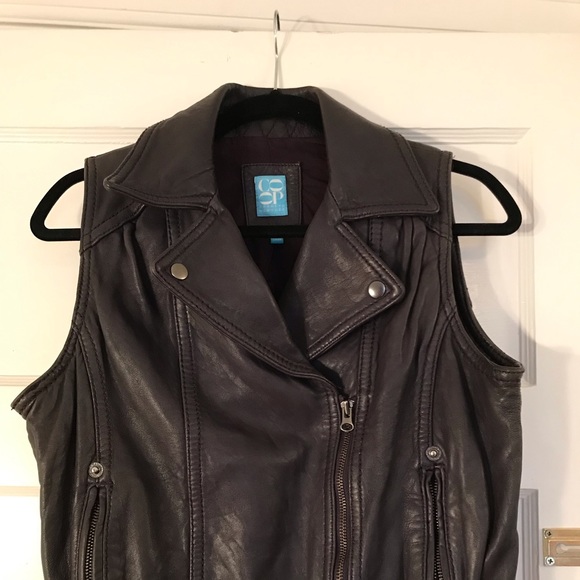 barneys leather vest